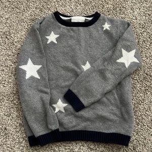 Boys cotton blend star sweater. Size 5-6 years
